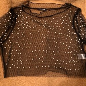 Beaded mesh top
